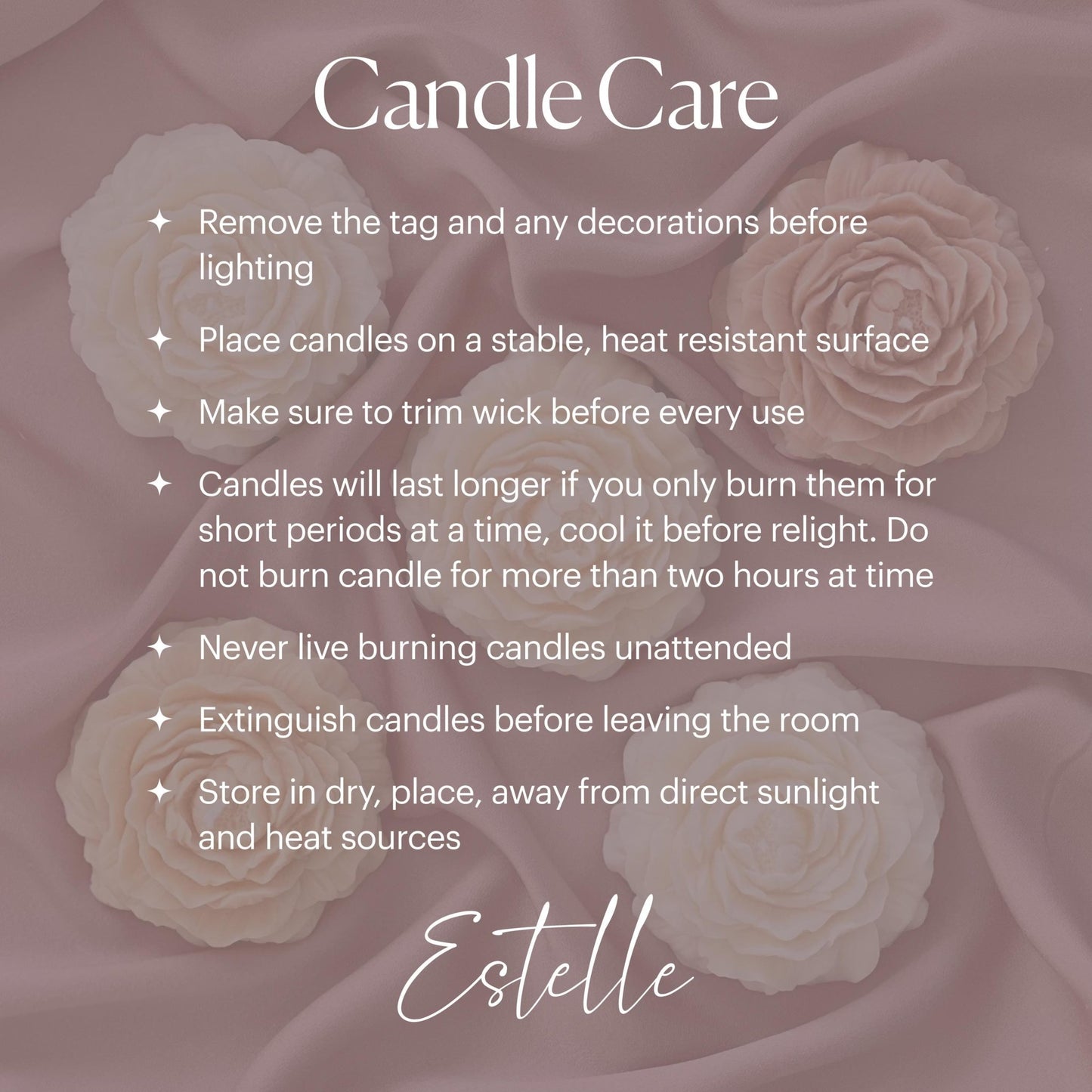Rose Flower Soy Candle | Vegan Pillar Candle - Best Life Apparel