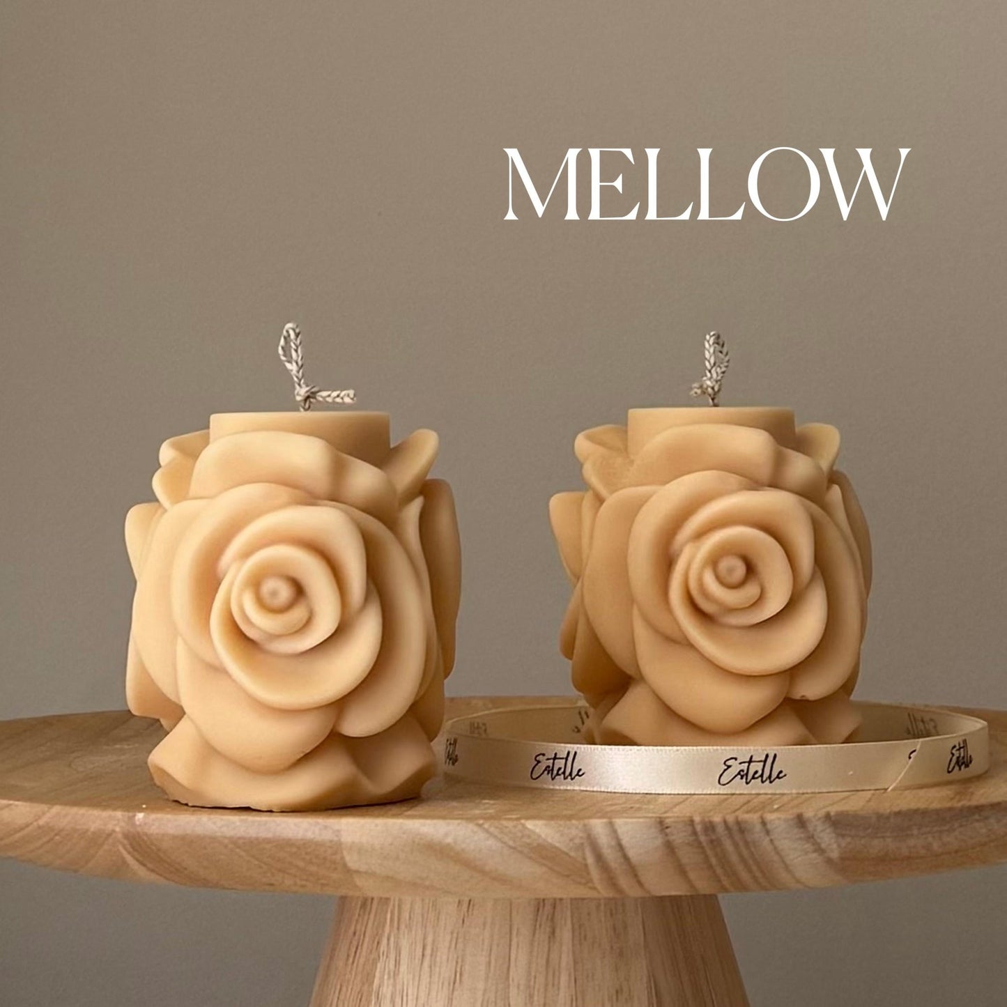 Rose Flower Soy Candle | Vegan Pillar Candle - Best Life Apparel