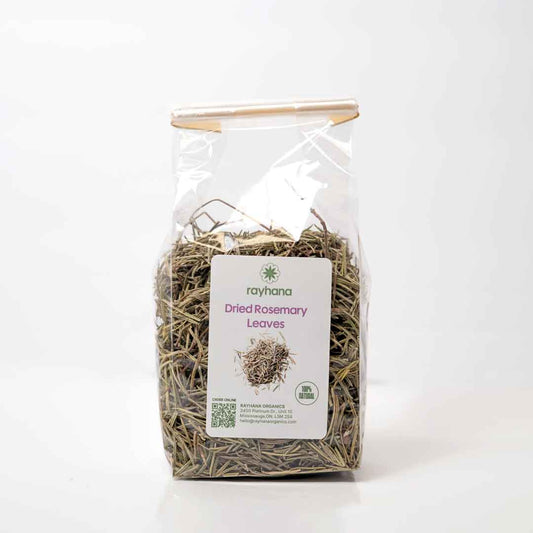 Aromatic dried rosemary leaves herbal tea — loose cut herb for memory support and circulation