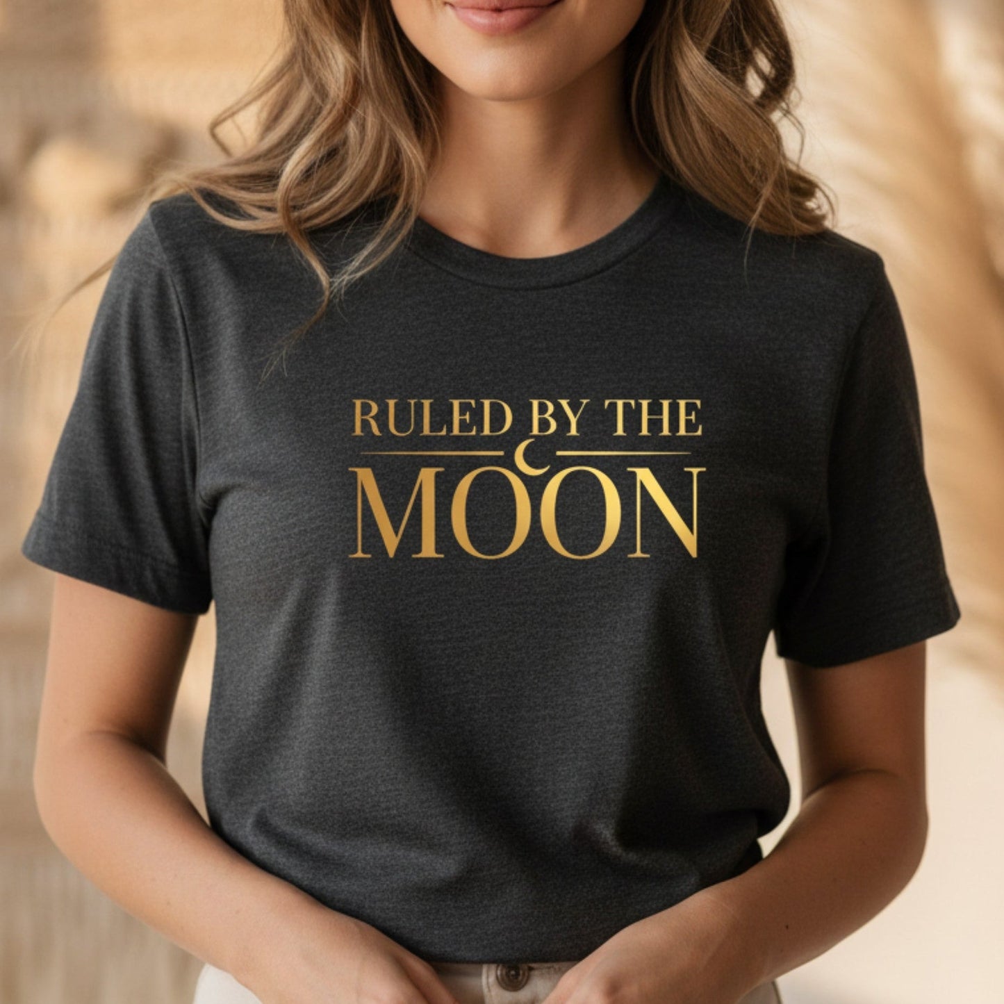 Ruled By The Moon T-Shirt | Celestial Graphic Tee for Women | Moon Lover Gift - Best Life Apparel