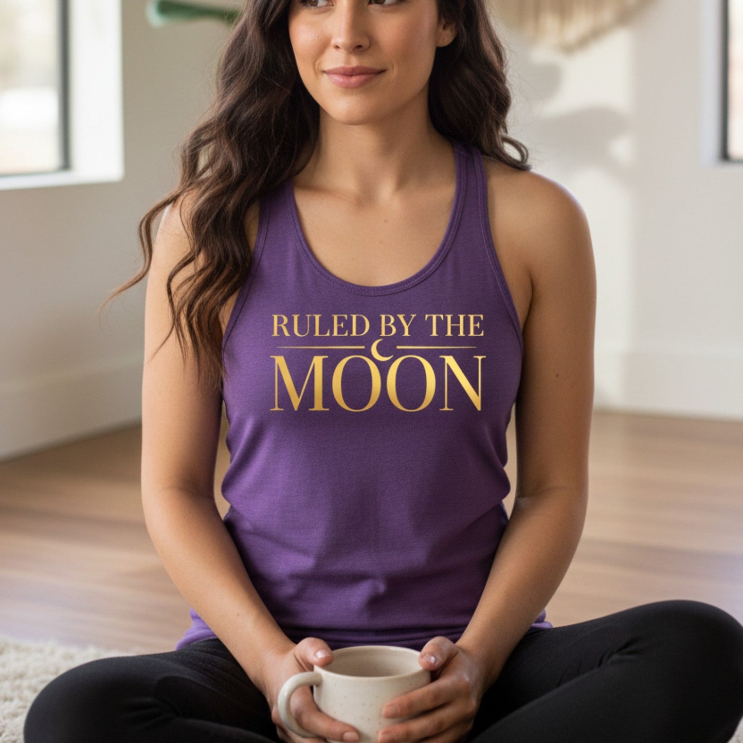 Ruled By The Moon Tank Top | Celestial Racerback for Women | Moon Lover Gift - Best Life Apparel