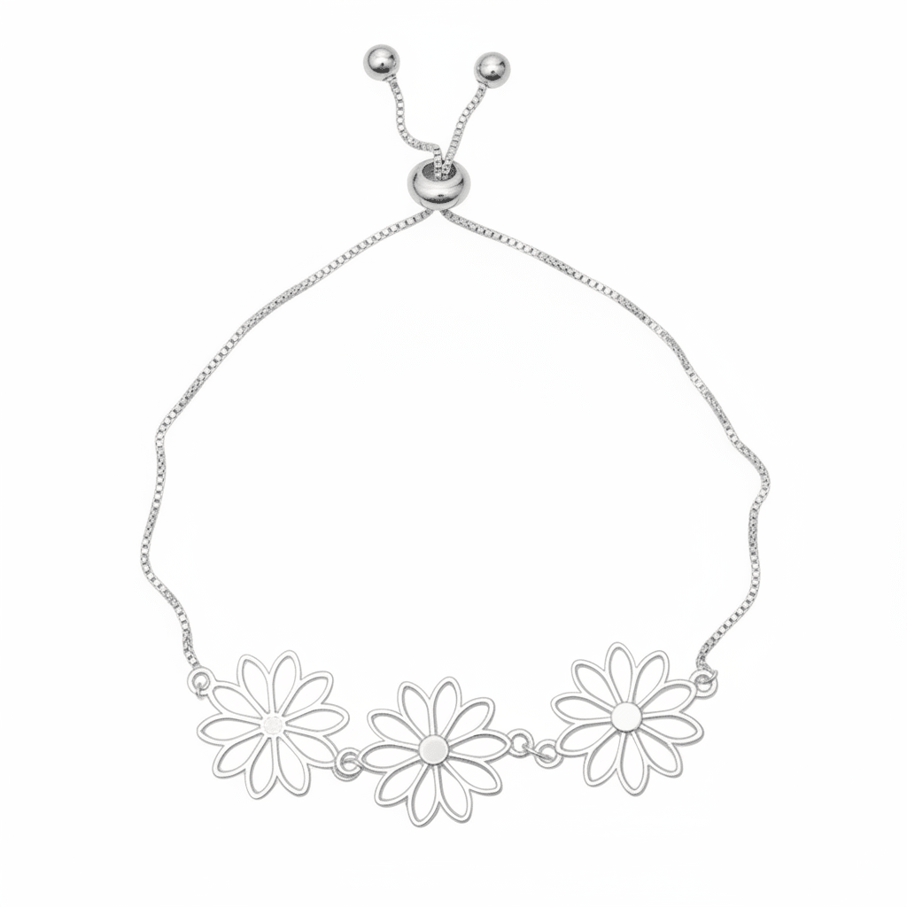 Silver Triple Flower Bracelet - Best Life Apparel