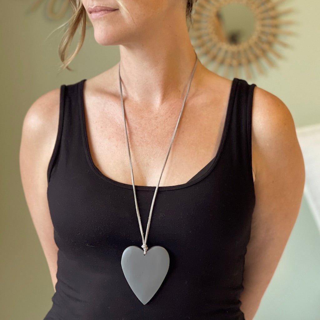 Simple Wooden Heart Necklace - Best Life Apparel