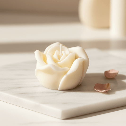 Small Rose Soy Candle | Floral Home Decor - Best Life Apparel