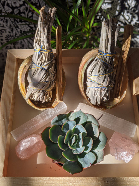 Beginner-friendly starter smudge kit for learning energy clearing and space purification