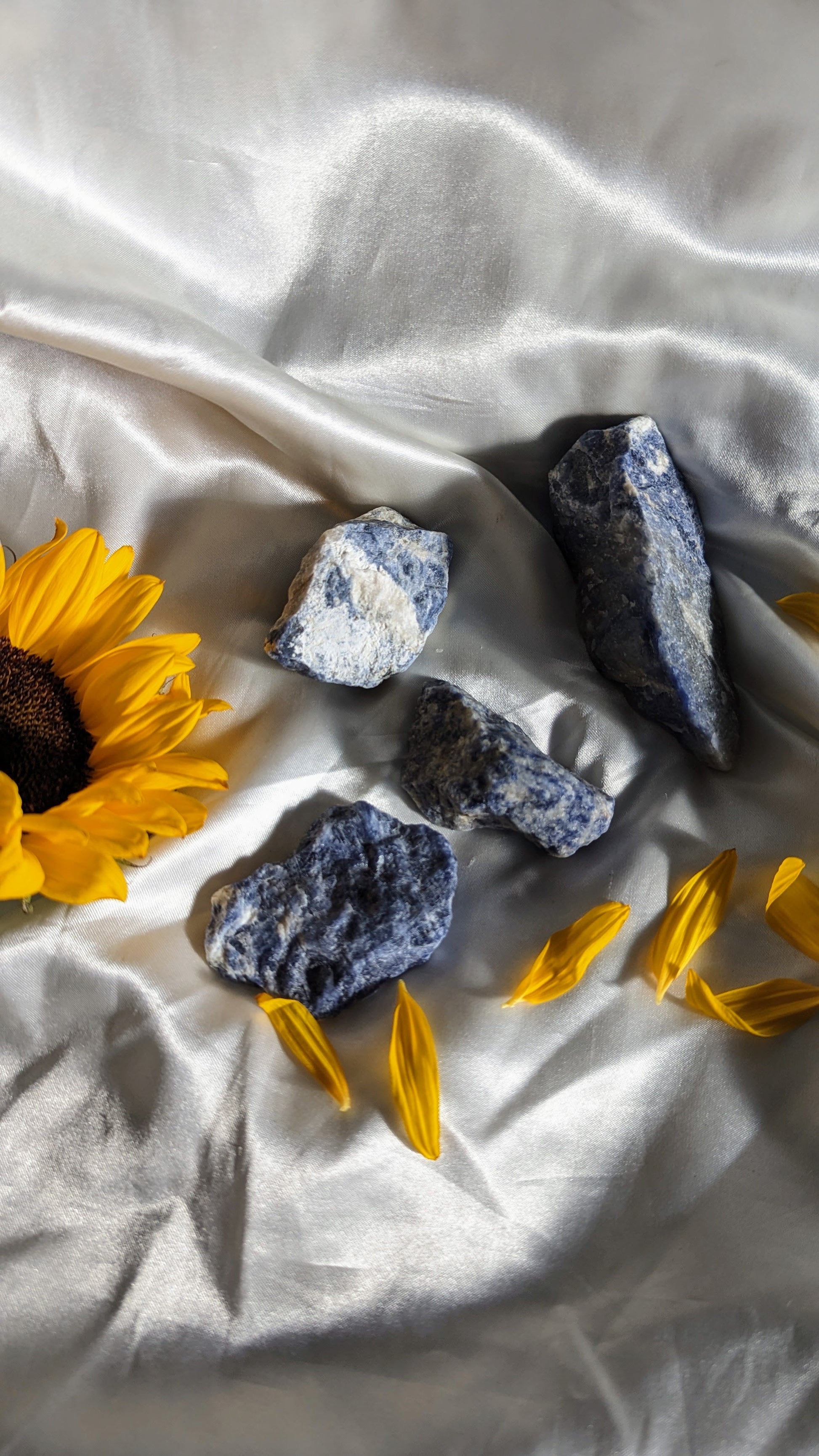 Intuition and truth-enhancing sodalite crystal for mental clarity and inner peace