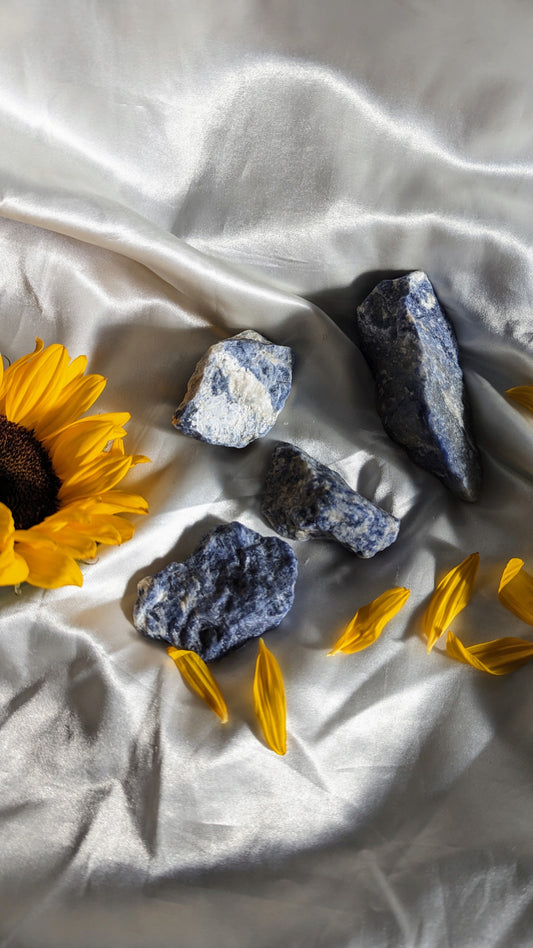 Intuition and truth-enhancing sodalite crystal for mental clarity and inner peace