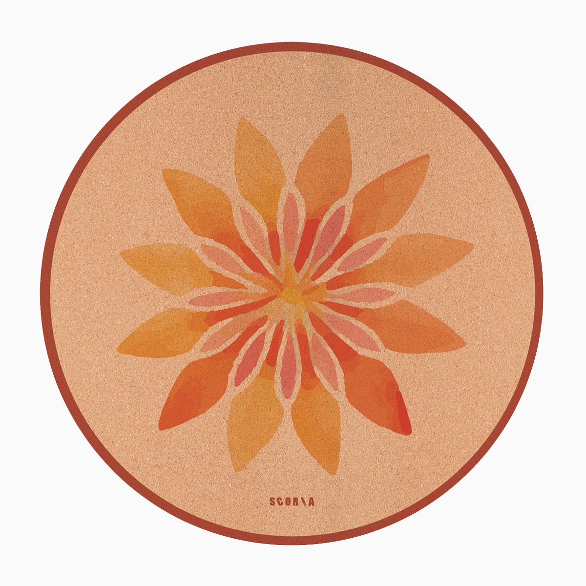 Solar Bloom Round Cork Yoga Mat | Multi-use | 53" dia - Best Life Apparel