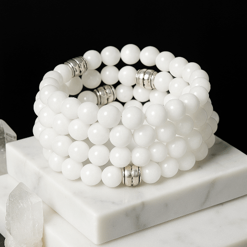 Spiritual Growth Bracelet for Women — White Jade Crystal | Inner Peace & Enlightenment - Best Life Apparel