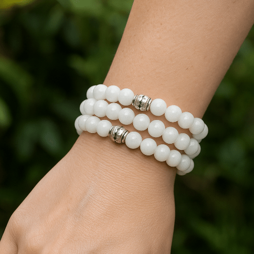 Spiritual Growth Bracelet for Women — White Jade Crystal | Inner Peace & Enlightenment - Best Life Apparel