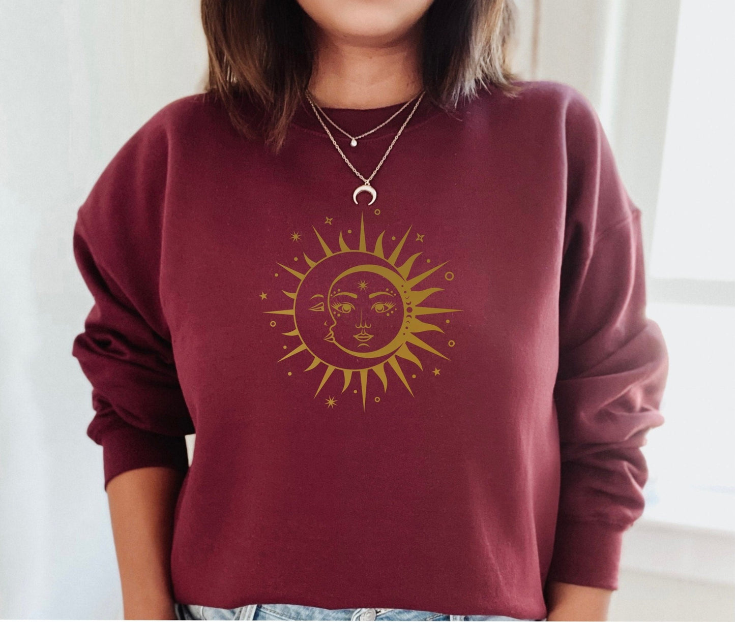 Sun and Moon Yin Yang Sweatshirt - Best Life Apparel