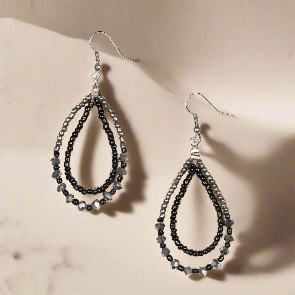 Tear Drop Earring with Crystal Bead - Best Life Apparel