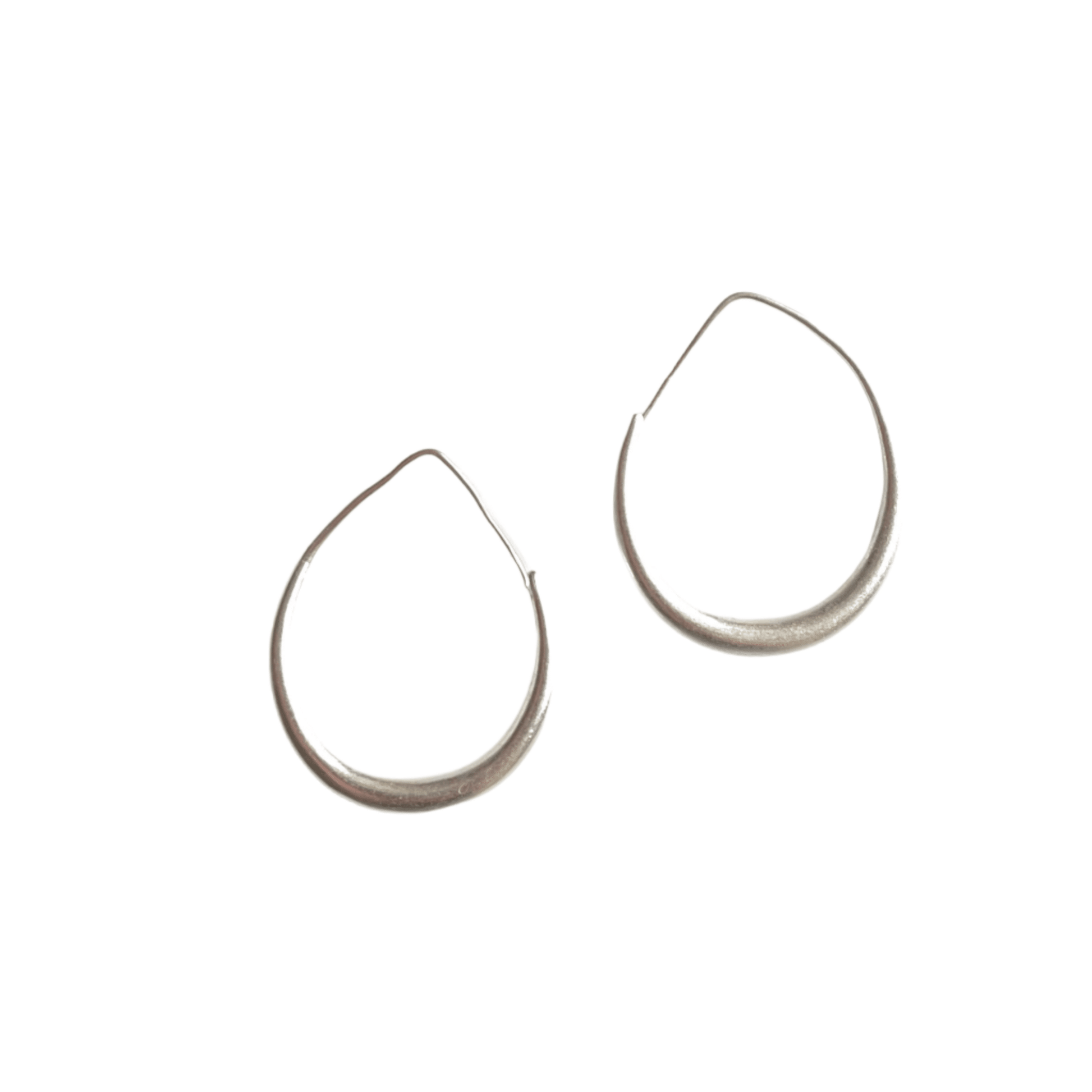 Teardrop Hoop Earring - Silver Plate - Best Life Apparel