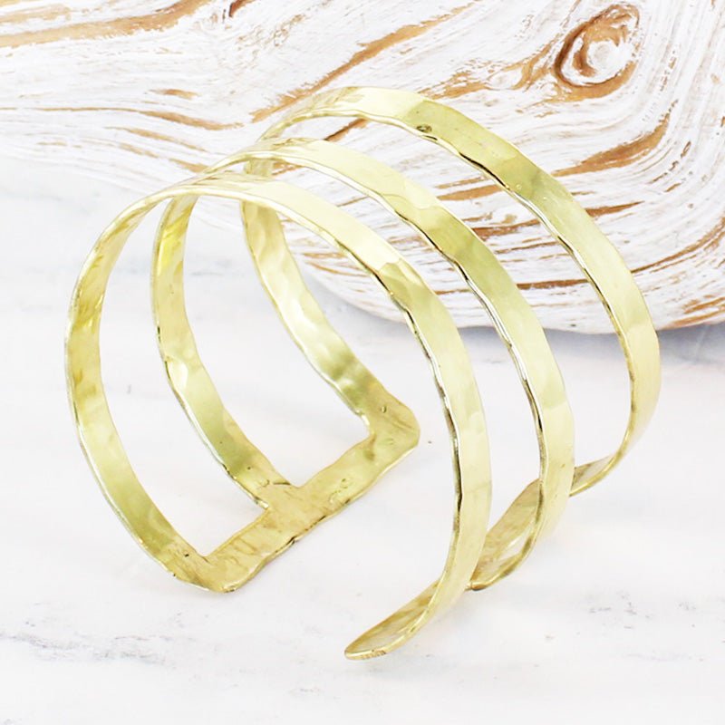 Triple Bar Metal Cuff - Gold Colour - Best Life Apparel