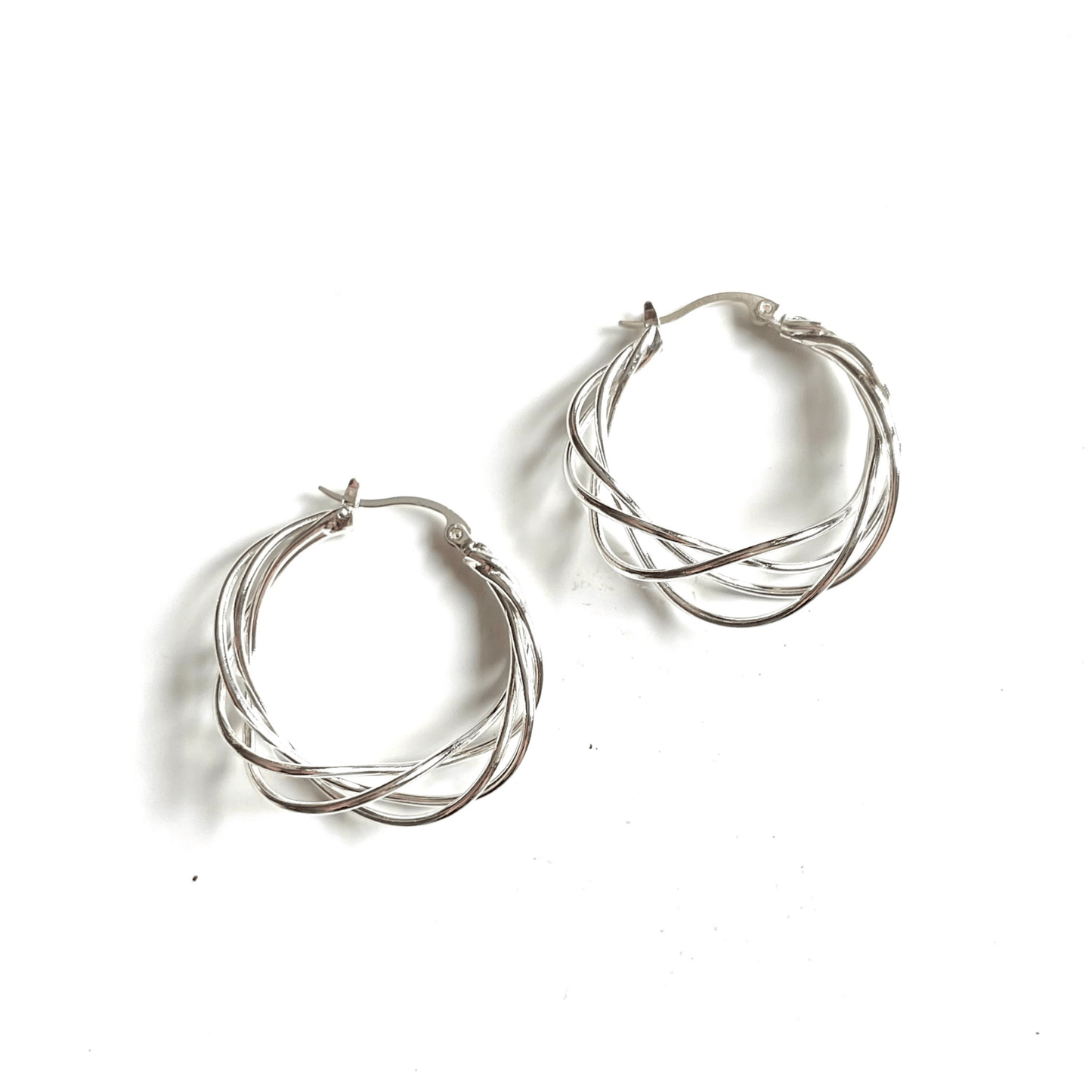 Twist Earrings - Silver Plate - Best Life Apparel