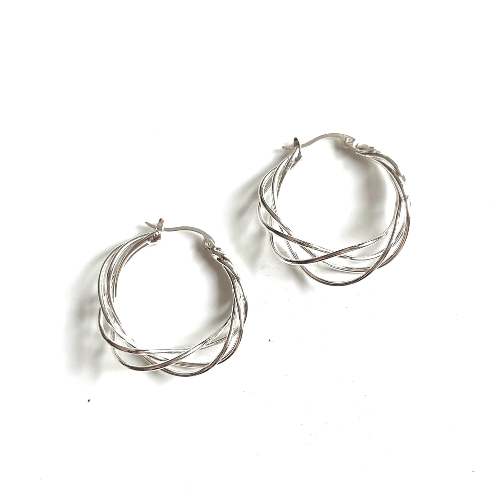 Twist Earrings - Silver Plate - Best Life Apparel