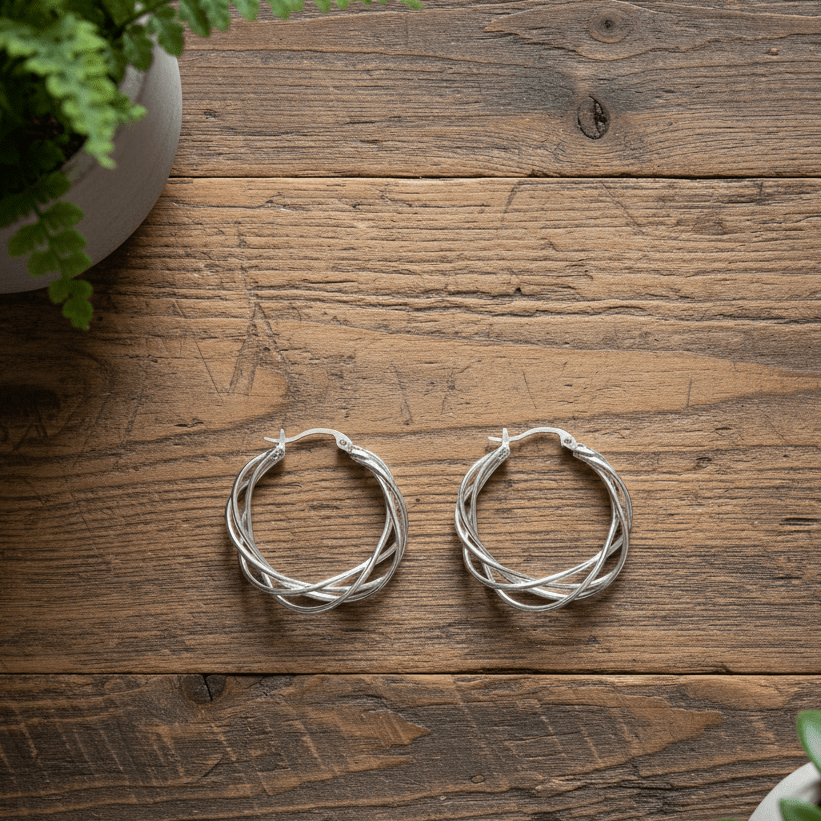 Twist Earrings - Silver Plate - Best Life Apparel