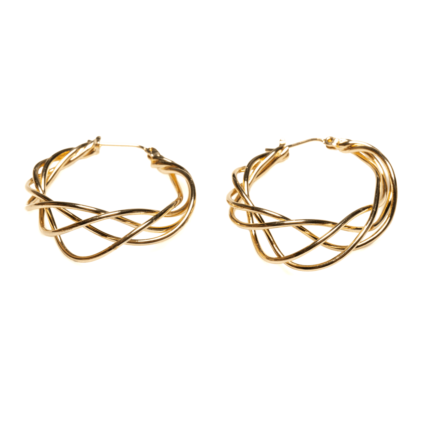 Twist Hoop Earrings - Gold Plate - Best Life Apparel