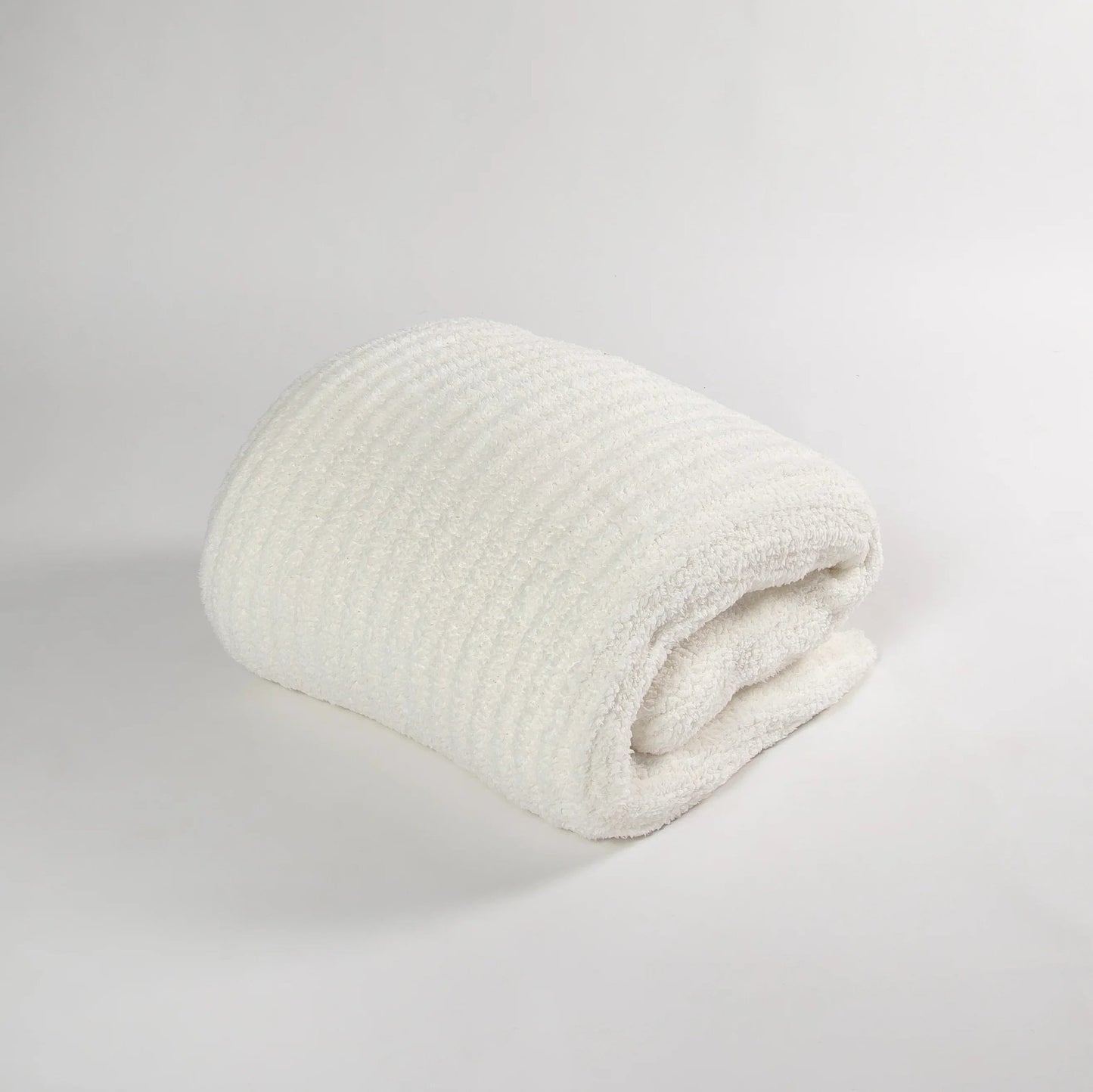 White Ribbed King Bed Blanket — Luxury Plush - Best Life Apparel