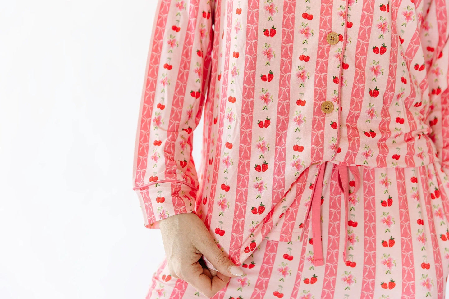Strawberry & Cherry Bows Pajama Pants — Bamboo Viscose