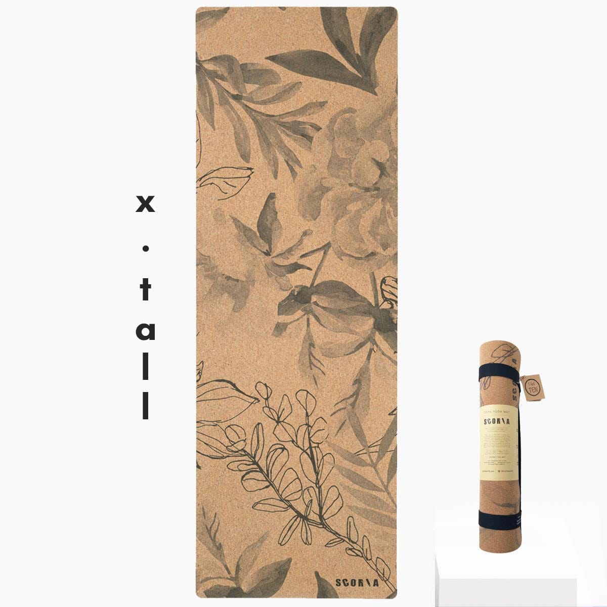 X-TALL Blossom Cork Yoga Mat | 6'7 Long | 4.5MM - Best Life Apparel