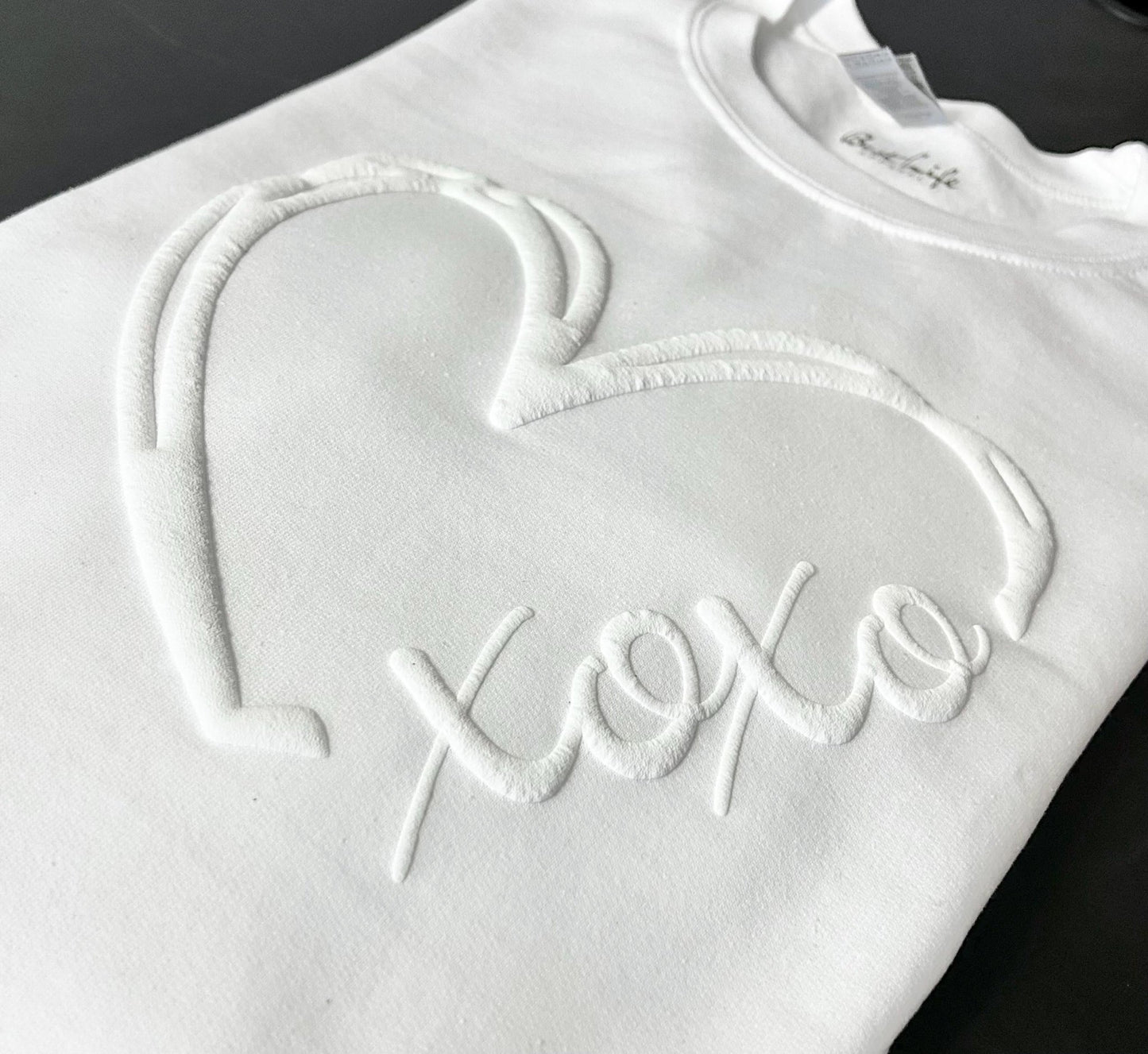 XOXO Embossed Heart Sweatshirt - Best Life Apparel