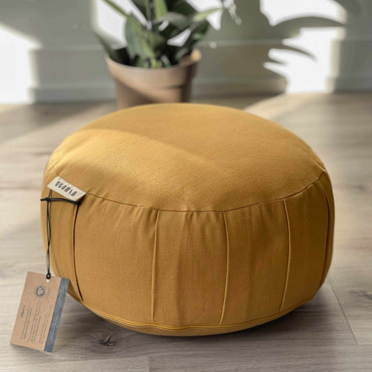 Zafu Natural Meditation Cushion | Amber Gold - Best Life Apparel